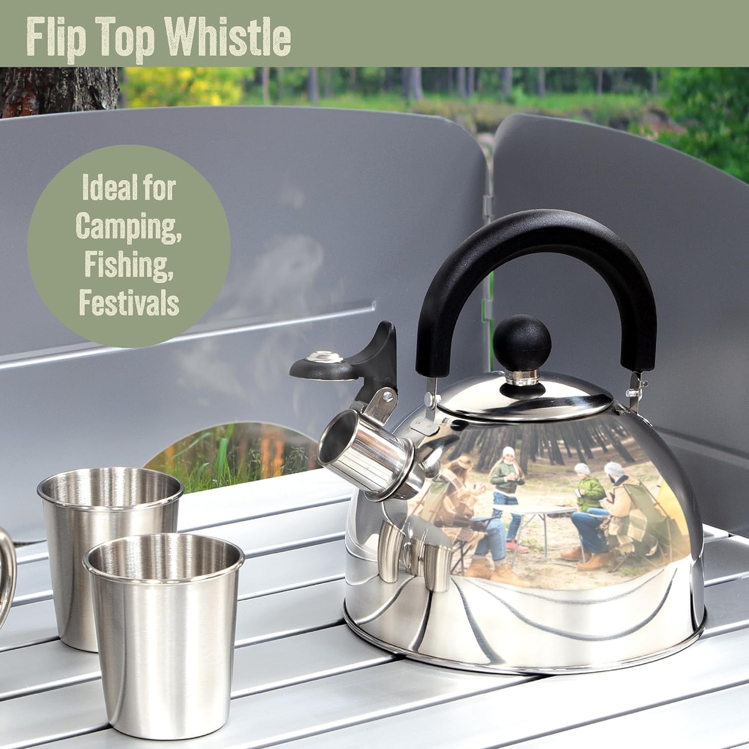 2L Whistling Camping Kettle: image 5