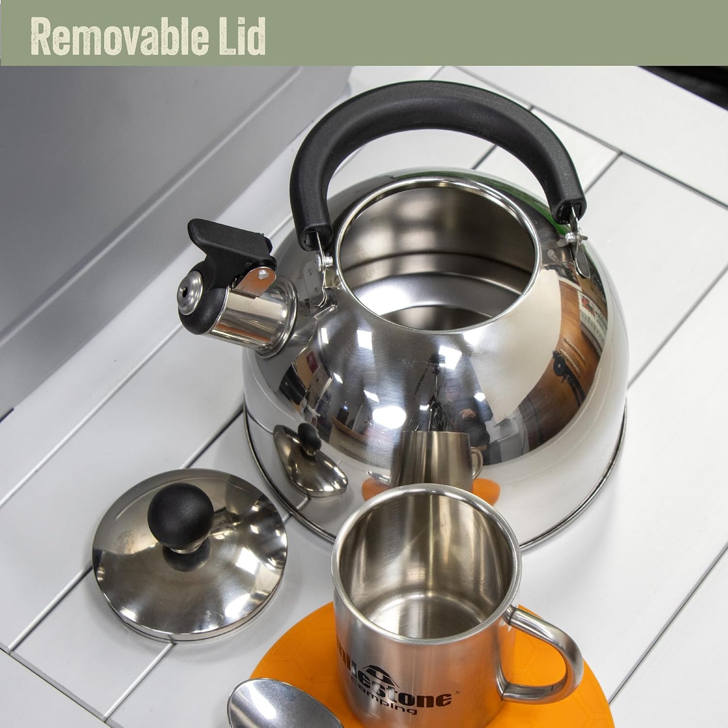 2L Whistling Camping Kettle: image 7