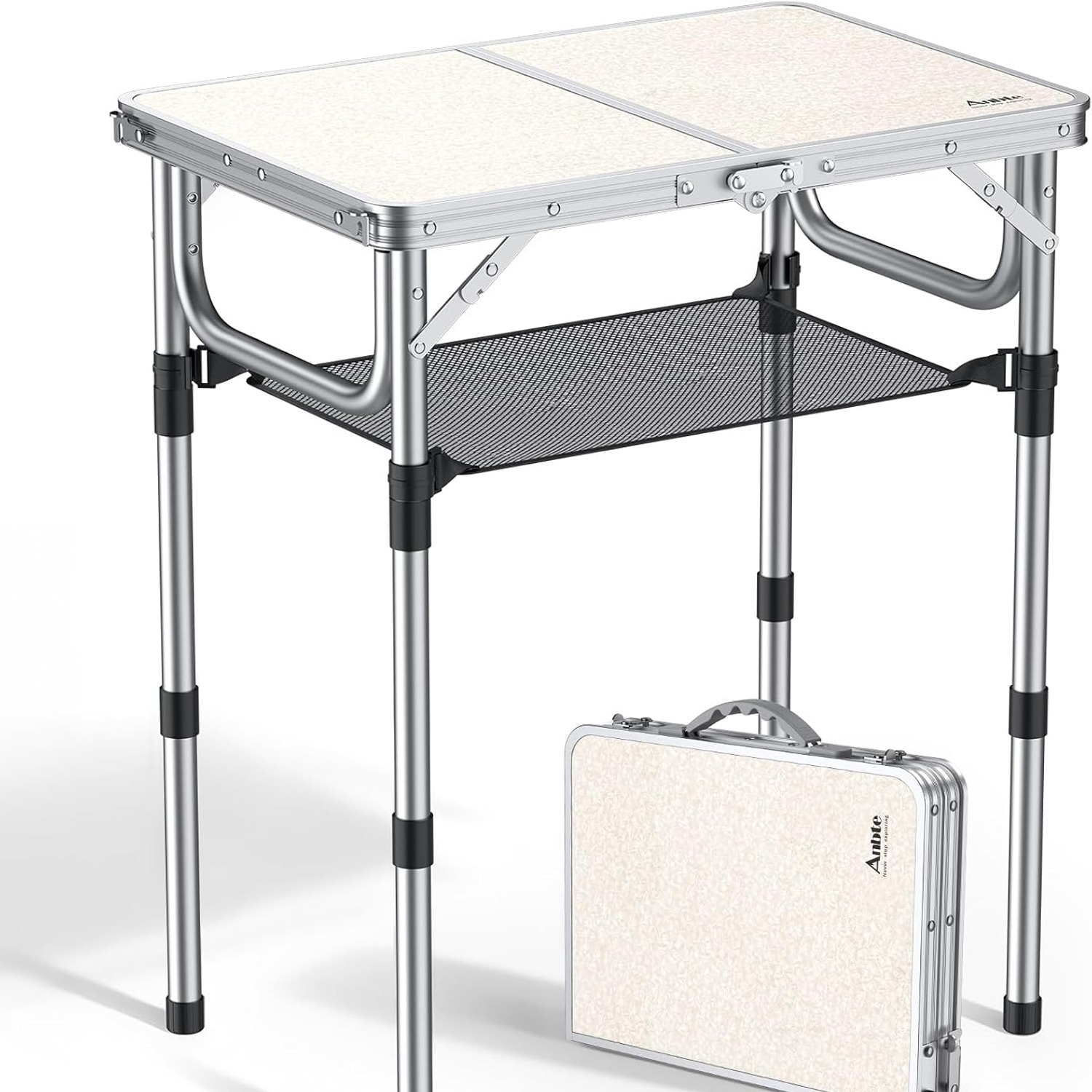 Anbte Adjustable Height Folding Camping Table (2ft): image 2