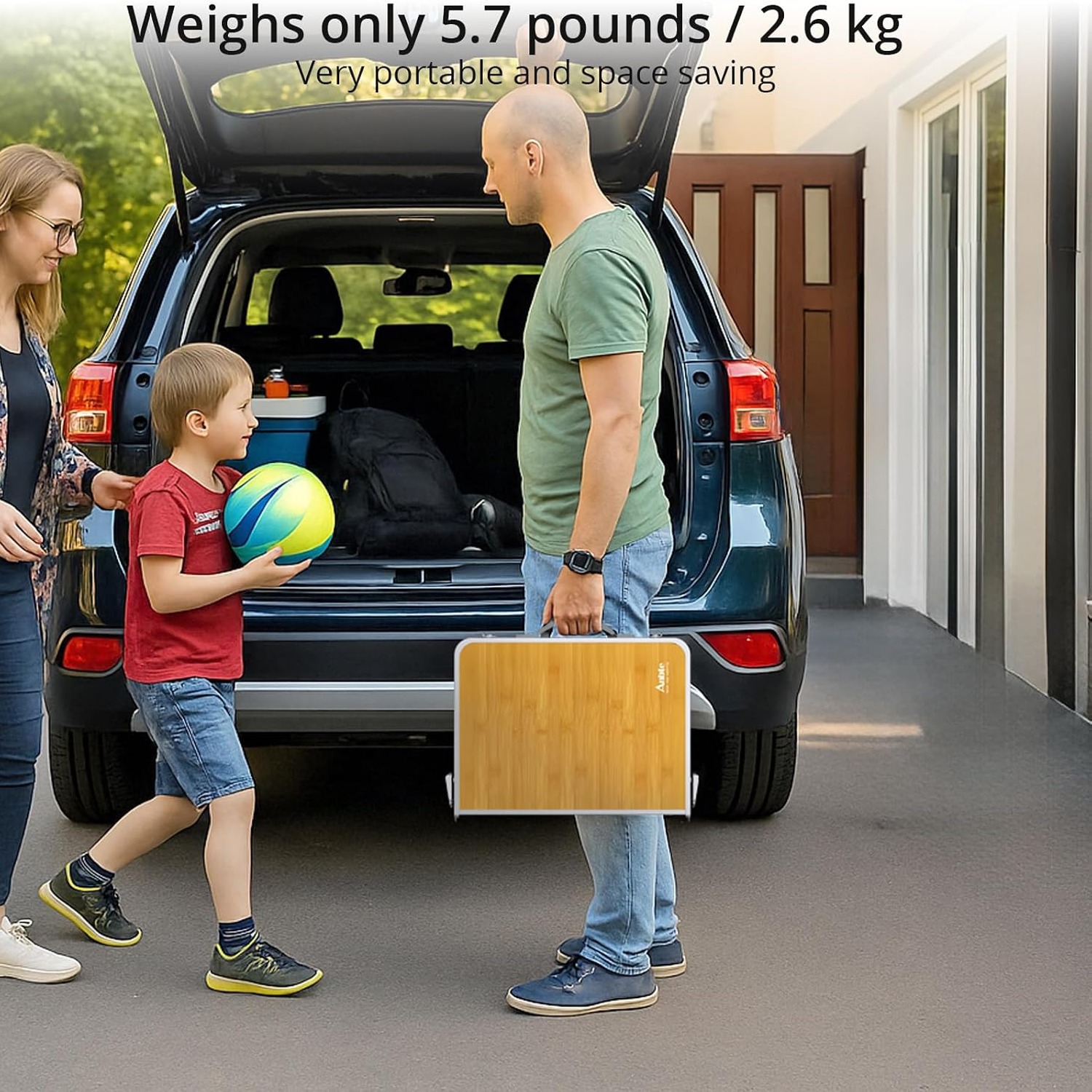 Anbte Adjustable Height Folding Camping Table (2ft): image 8