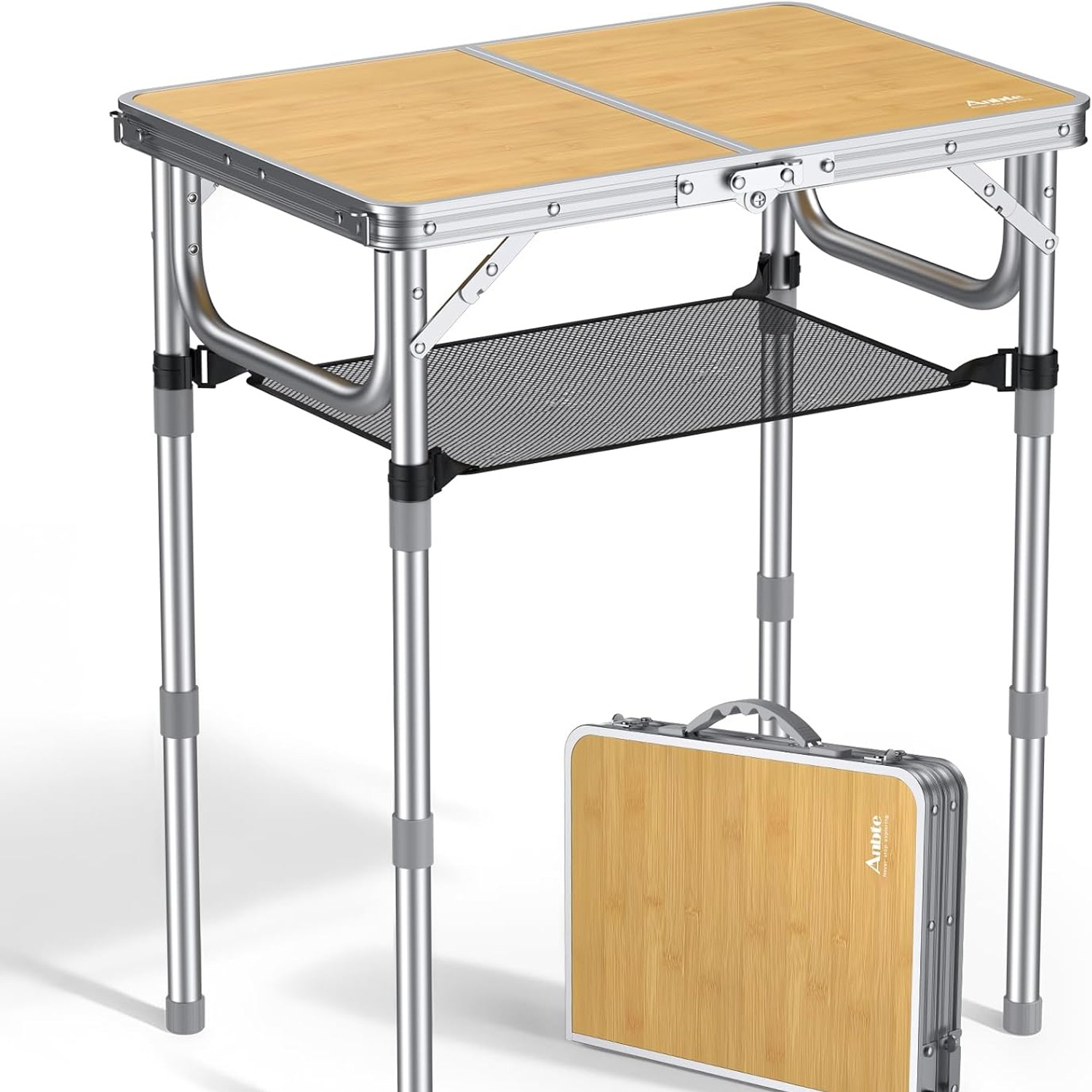 Anbte Adjustable Height Folding Camping Table (2ft)