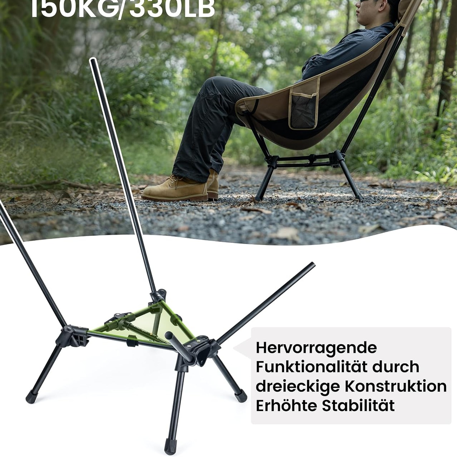 OneTigris High Back Folding Camping Chair: image 5