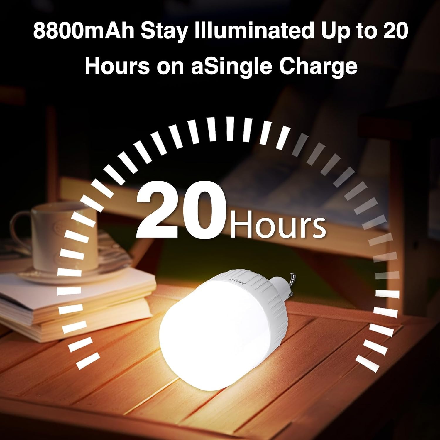 5000 Lumen Rechargeable LED Camping Light: image 2