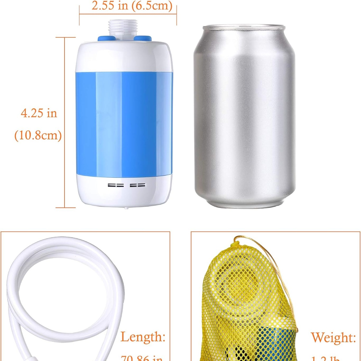 Portable Camping Shower with Rechargeable Pump: image 4