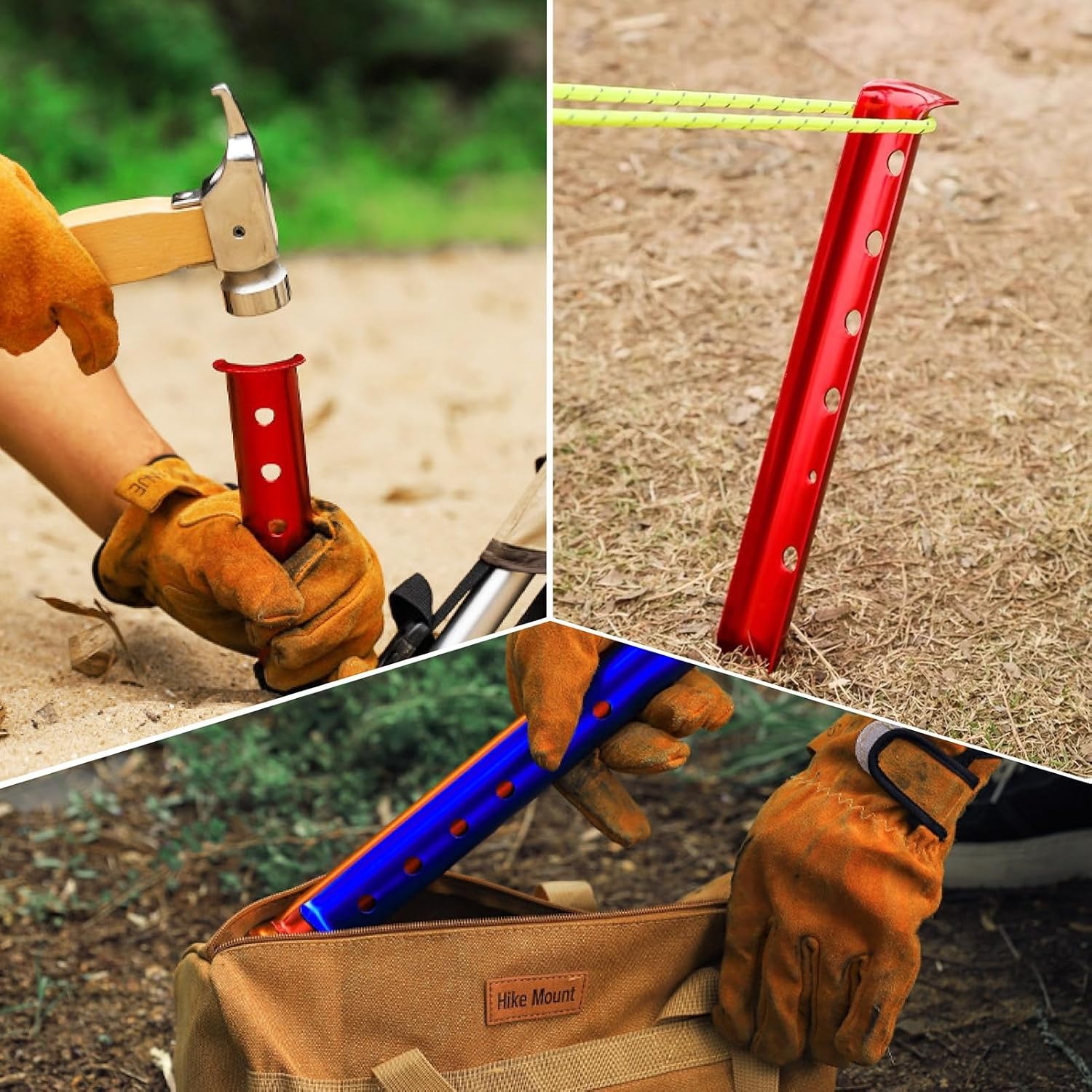 Azarxis Aluminum Snow and Sand Tent Stakes (6 Pack): image 7