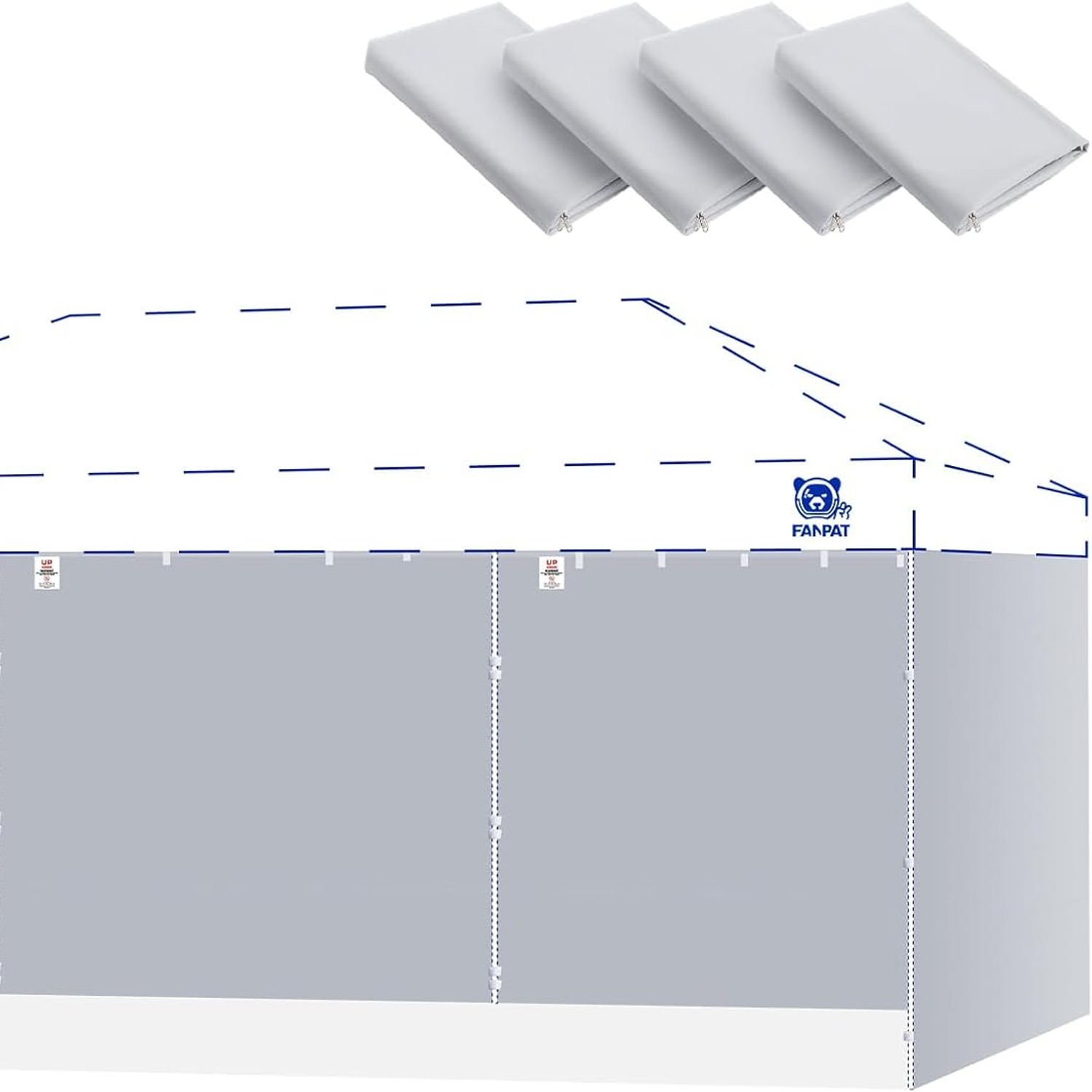 Gazebo Side Walls 3 Pack (3m Waterproof Polyester Panels): image 9