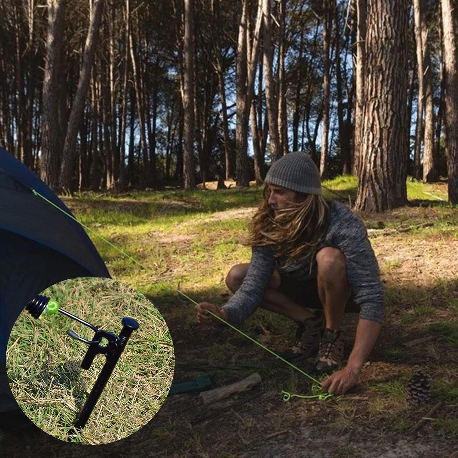 Heavy Duty Forged Steel Tent Pegs (8 Pack): image 5